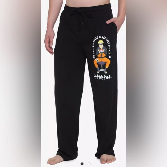 NWT Naruto Unisex Gray Graphic Lounge Jogger Pants Shippuden Ichiraku Ramen - XL - Picture 2 of 9